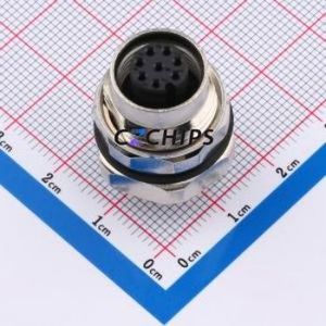 C12B-FSA-RM1-8 Circular (Cable) Connector Through hole Component (THT) Connector M12 8P Female Straight - Product Image 1