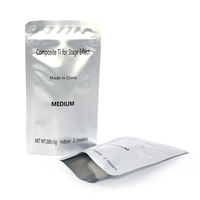 Sachet d'emballage en aluminium brillant à trois soudures, anti-odeur, imprimé sur mesure, pour snacks, café et aliments, vente en gros