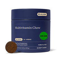 Complément alimentaire pour animaux de compagnie PetViva, multivitamines à mâcher pour chiens, saveur de porc, 30 comprimés à mâcher, santé cardiaque, immunité, énergie, vente en gros, OEM, usine