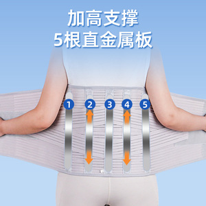 Ceinture de soutien lombaire élargie 32 cm, réglable, respirante, pour usage universel en fitness - Product Image 4