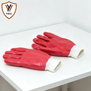 Gants de travail en jersey de polyester entièrement enduits de PVC, protection des <span class=keywords><strong>mains</strong></span> et des bras - Product Image 2