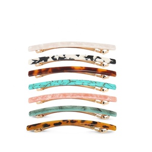 <span class=keywords><strong>Pince</strong></span> à cheveux simple <span class=keywords><strong>grande</strong></span> <span class=keywords><strong>taille</strong></span> en acétate de cellulose, 7 couleurs tendance, barrette à cheveux en acétate en gros pour femmes - Product Image 1