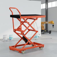 Plateforme de travail mobile électrique hydraulique pliable et portable de 1,4 m, capacité 250 kg, pour la décoration, 120*50 cm