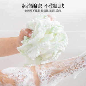 Fujie Bath <b>Sponge</b> Ball Cherry Blossom Pink Large Size Soft <b>Exfoliating</b> For Adults - Product Image 3