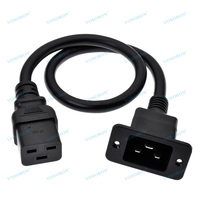 Cordon d'alimentation à montage sur panneau C19 à C20, câble d'extension d'alimentation IEC 320 C19 femelle à C20 mâle pour PDU UPS SJT 14AWG ( 3*2.08mm)