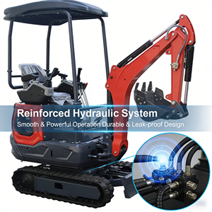 מיני מחפר 1.2 טון 12Q זחלי עם צג LED, אופציית מסילות פלדה, מנוע KOOP, תיבת הילוכים מיובאת, לשימוש ביתי ולגינון - Product Image 4