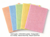 Essuie-vaisselle en pulpe de bois éco-responsable, super absorbant, séchage rapide, réutilisable, biodégradable, anti-rayures, emballage personnalisé