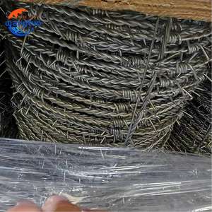 Kawat Besi Galvanis Kawat Berduri Gulungan <span class=keywords><strong>1.6mm</strong></span> 100m 200m 500m Kawat Berduri Pertanian Kawat Berduri Berlapis <span class=keywords><strong>PVC</strong></span> untuk Pagar Keamanan Jaring - Product Image 4