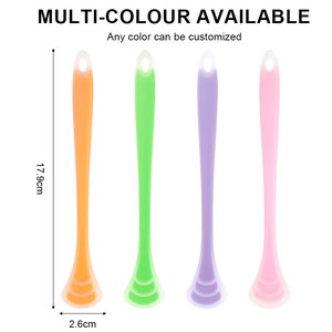 Spazzola per raschietto per lingua in Silicone portatile 2 in 1 strumento per la cura dell'igiene orale Non sintetico per la pulizia della lingua per ridurre l'alitosi - Product Image 6