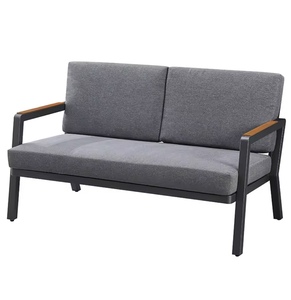 FYZK - Juego de Sofás de Metal Modernos y Lujosos para Exteriores, Color Negro y Gris, para Patio, Jardín, <span class=keywords><strong>Terraza</strong></span>, Sofá Seccional con Mesa, <span class=keywords><strong>Muebles</strong></span> para Hotel y Villa, OEM - Product Image 4