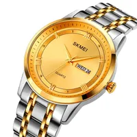 Personalisierte Armbanduhr SKMEI 1870 Neue Datumsanzeige Edelstahl Wasserdicht Quarzwerk Herrenuhr