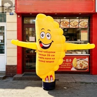 Danseur publicitaire gonflable géant de 2m, personnalisable, en forme de pâtisserie/falafel/tarte, pour l'activation de marque, les entreprises de snacks et les festivals