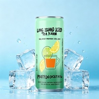 Cóctel de Proteína con Sabor a Té Helado Long Island, 10% ABV, Bebida Alcohólica Enlatada con Proteína de Suero, Botella Elegante de 330 ml, Venta al Por Mayor