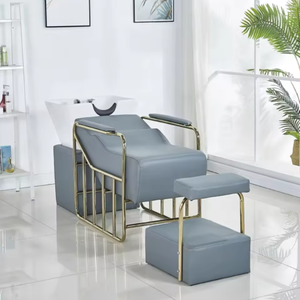 Chaise de lavage de cheveux avec bac à shampoing et fonction massage pour salon de coiffure - Product Image 4