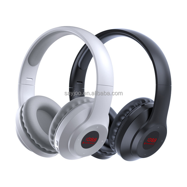 2023 Modern Rechargeable Over-Ear Headphones with FM Radio New Design Plastic Built-In