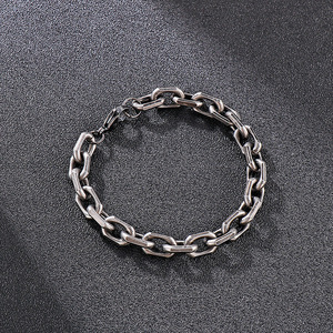 Hip Hop da <span class=keywords><strong>uomo</strong></span> in acciaio inox cubano a maglia di corda bracciale 8mm oro nero collana e bracciale per gli uomini gioielli - Product Image 3