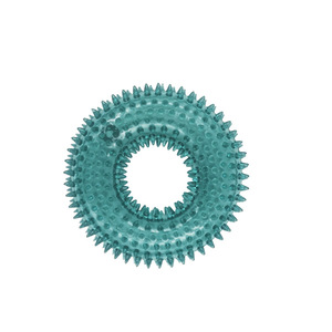 Stock d'usine de jouets couineurs pour animaux de compagnie, jouets à mâcher transparents vert foncé à pointes pour chiens. - Product Image 4