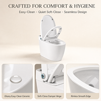 Ensemble de toilettes intelligentes modernes en céramique, électroniques, automatiques, à poser au sol pour hôtel