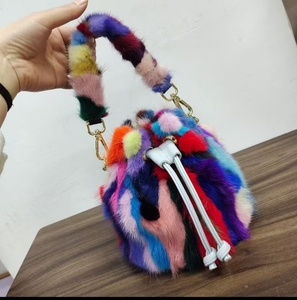 Borsa di pelliccia professionale all'ingrosso autunno/inverno vera pelliccia di visone borsa da donna - Product Image 3
