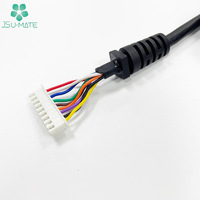 Câble en spirale PU à angle droit 8 broches Midi/Mini/Alimentation Din 22AWG JST XH 9 broches vers Din 8 9 broches Faisceau de câbles