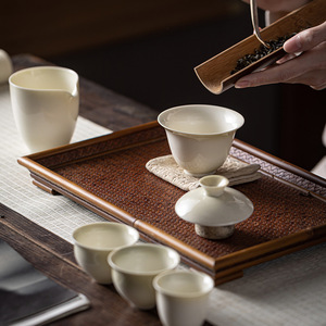 Travel <b>Tea</b> <b>Set</b> Porcelain Teapot With Lid 3 Cups Portable Kung Fu <b>Tea</b> <b>Set</b> For Outdoor Use - Product Image 3