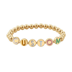 Lateefah Kişiselleştirilmiş Renkli Boncuklu İsim Harfli Bileklik CE Sertifikalı Sevgililer Günü Anneler Günü Hediyesi - Product Image 6