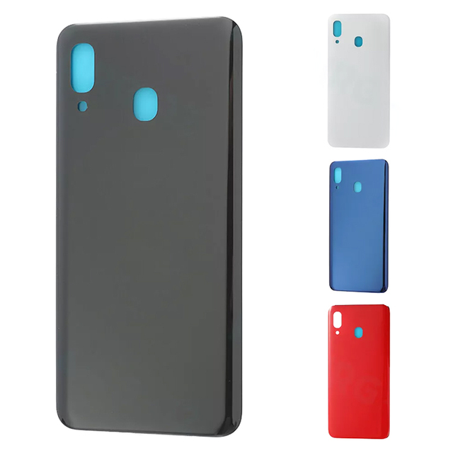Back Housing Battery Cover Replacement+Rear Camera Lens for Samsung Galaxy A20 A205