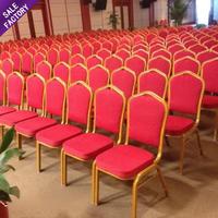 Chaises de salle à manger en métal pour hôtels, mariages, banquets, réunions VIP, restaurants, événements, fêtes, églises
