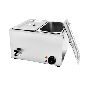 Calentador de Alimentos Eléctrico Comercial de Acero Inoxidable para Mostrador, Baño María de 2 Bandejas con Garantía, Precios de Fábrica - Product Image 1