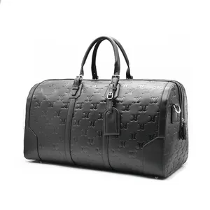 PU Leder Reisetasche benutzer definierte Logo schwarz Wasserdichte Business Herren Weekend Bag Reisetaschen