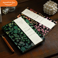Carnet à couverture rigide en tissu jacquard tissé vintage A4 A5 A6 personnalisé pour femmes, idéal comme cadeau promotionnel avec plusieurs marque-pages en ruban