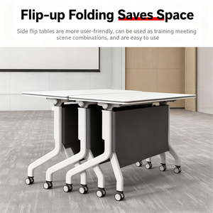 Nouvelle table de <span class=keywords><strong>conférence</strong></span> pliable réglable 2025 avec roulettes, bureau de négociation commercial pour hôtel et entreprise - Product Image 4
