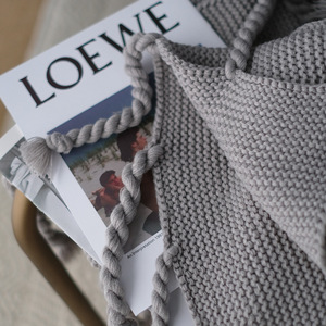 Couverture en coton et tricot Raschel de luxe, de haute qualité, portable et confortable, jeté pour canapé et lit, pour l'automne et l'hiver - Product Image 4