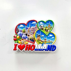 Aimants de réfrigérateur colorés Pays-Bas, souvenirs de la Hollande, moulin à vent, tulipe, <span class=keywords><strong>Amsterdam</strong></span>, cadeau en gros - Product Image 5