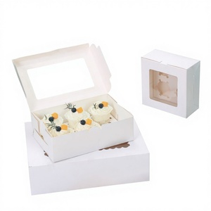 Caja para Cupcakes con Ventana Personalizada, con Vista Clara, Materiales Reciclados y Biodegradables, para Panadería, Fiestas, Empaque de Regalos - Product Image 4