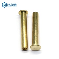 Rivets semi-tubulaires à tête cylindrique en acier allié et laiton, norme ISO, personnalisables, marque Saitong, pour fixations de chaises