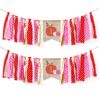 Serie de calabaza tema cumpleaños borlas Banner bebé 1er cumpleaños fiesta decoración suministros Baby Shower silla alta banderines
