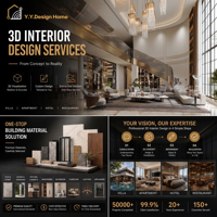 YY.design  Personnalisation de toute la maison  Solution tout-en-un pour la décoration intérieure |   Service de rendu 3D pour les intérieurs résidentiels