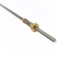 Ball Screw TR8X2 TR8*2 100mm-2000mm Stainless Steel Brass Nut Bearing Factory Direct Customized