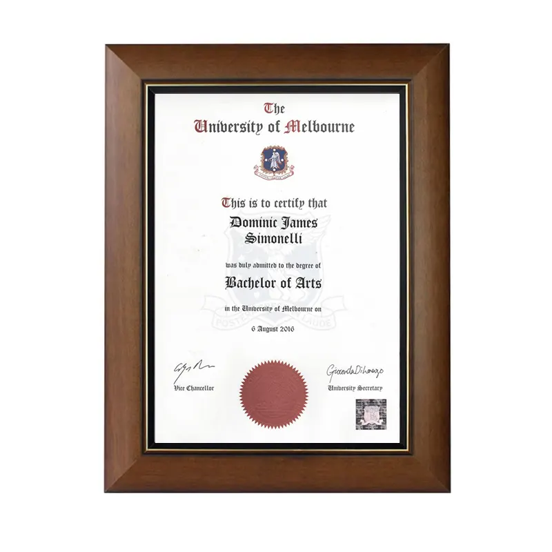 Moldura de diploma universitária ecológica Mondon, moldura larga para certificado de formatura, moldura de madeira para documentos com design múltiplo