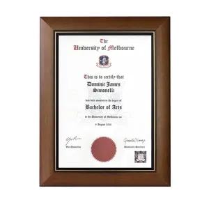 Mondon Cadre de diplôme universitaire écologique Cadre de certificat d'obtention du diplôme Cadre de document en bois à design multiple