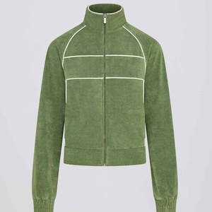 Ensemble de golf pour femmes, vêtements de sport en coton éponge vert, avec logo brodé, personnalisable, collection été, vente chaude - Product Image 2