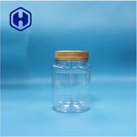Pot en plastique PET transparent ovale sans BPA de qualité alimentaire pour les collations, le chocolat, les fruits confits