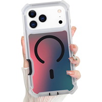 Coque pour iPhone 18 Pro Max, Coque Fluorescente Laser Iridescente Mignonne, Conçue pour iPhone 17 Pro Max