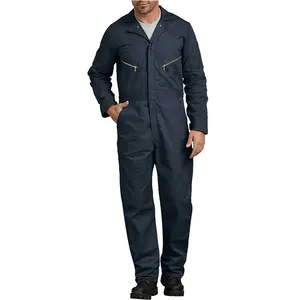 Two Zipper Pocket Chemical Protective Custom work wear Coveralls Fashion long sleeve one piece Coverall uniform industrial