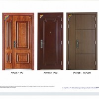Porte de sécurité en métal minimaliste moderne Mexin - Porte d'entrée simple pour villa - Anti-effraction - Classe A - Porte d'entrée double pour maison