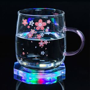 ที่รองแก้วแอลอีดีแสงแก้วขวดนำแสง RGB สีสันสดใสสดใส - Product Image 3