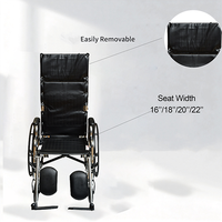 Fauteuil roulant manuel inclinable hydrauliquement avec repose-jambes relevable