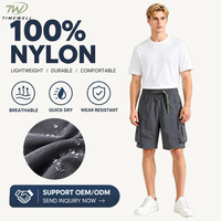 Shorts de travail pour hommes avec logo personnalisé, en soie glacée, mi-longs, coupe droite, respirants, en nylon, style japonais, pour l'été, vente en gros
