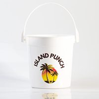 Seau à cocktail en plastique PP de 32 oz, écologique, style américain classique, avec poignée, logo personnalisé, Ningbo Party